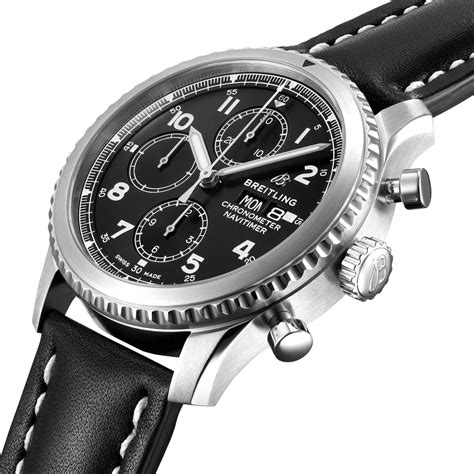 breitling aviator 8 lug to lug|Breitling winged anchor logo.